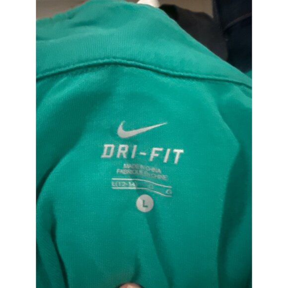Nike Dri-Fit Womens Teal Long-Sleeve 1/4 Zip Pullover Athletic Top Size S - Picture 7 of 9